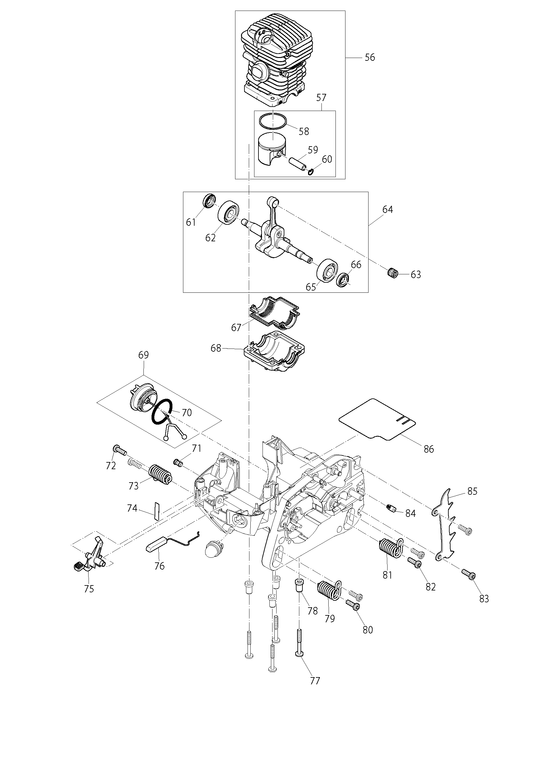 Pièces Détachées Pour Makita JN3200 Et JN3201 – Références 265910-0 + A-83951