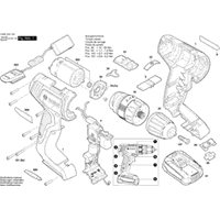 Dessins techniques et pièces de rechange Bosch Universalimpact 18V